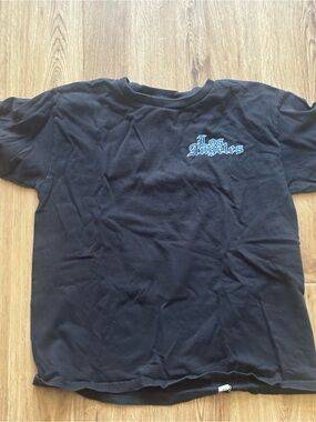 RSQ Black Kids T-Shirt with Blue Los Angeles Script